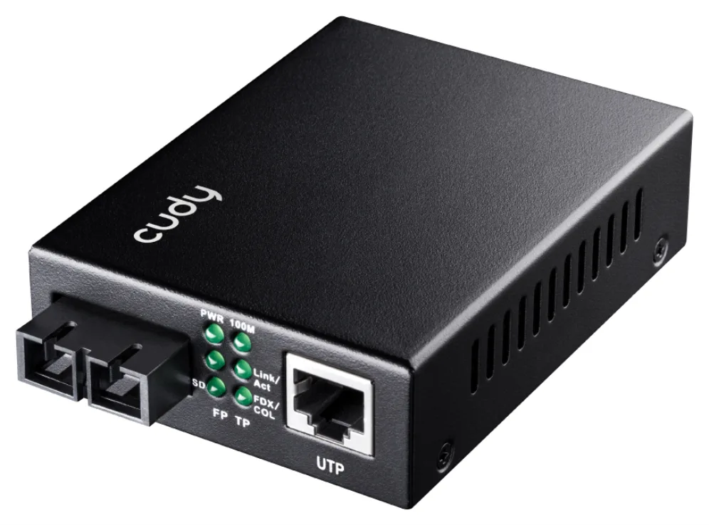 Cudy MC100SA-20 convertidor de medio 100 Mbit/s 1310 nm Monomodo Negro