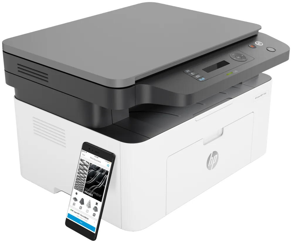 HP Laser 135w Inalámbrico Multifunction Blanco y negro Impresora, Fotocopiadora, escáner; Dúplex