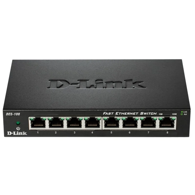 D-Link DES-108 Switch 8x10-100Mbps Metal