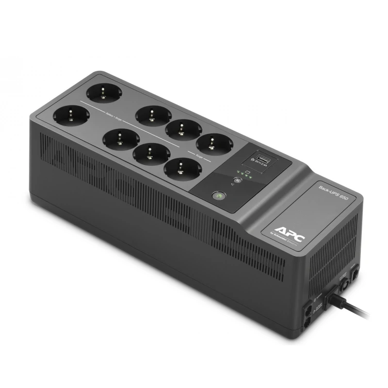 APC Back UPS 650VA-400W 8 tomas Schuko USB A+C