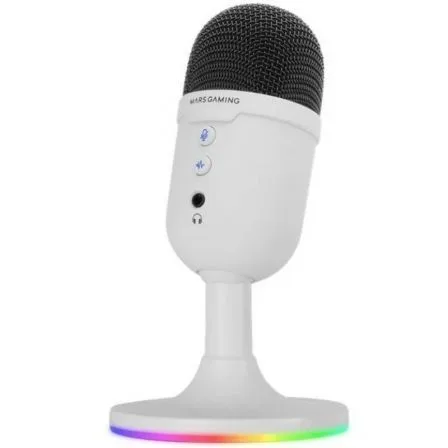 Microfono compacto mars gaming mmiccx usb blanco