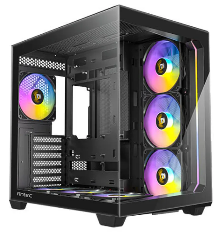 Caja ordenador gaming antec fishtank c5 atx argb vidrio negro