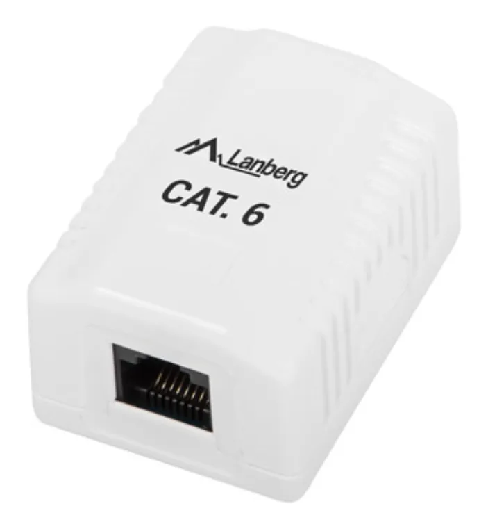 Lanberg OU6-0001-W caja de tomacorriente RJ-45 Blanco
