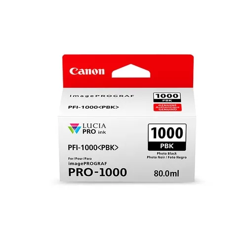 Cartucho canon pfi - 1000 pbk foto negro pro - 1000