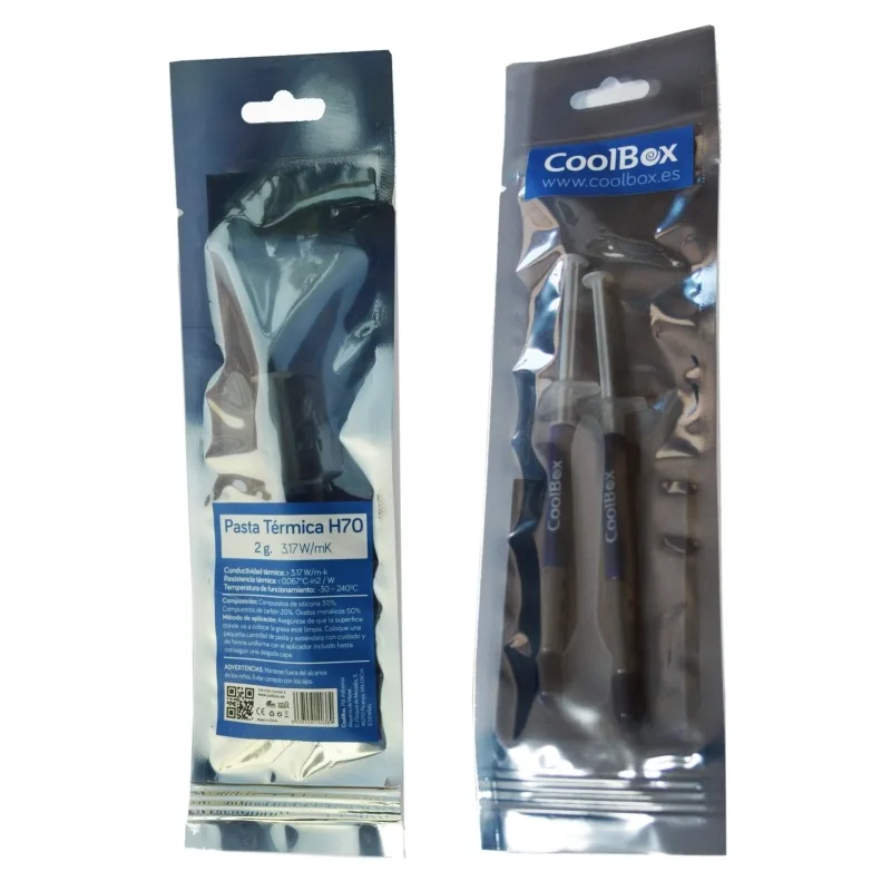 CoolBox Pasta térmica plata 2 gramos 3.17W-mk H70