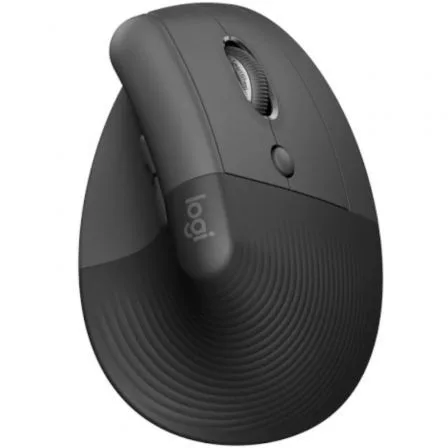 Mouse raton vertical logitech lift for business 6 botones 4000 dpi wireless inalambrico grafito