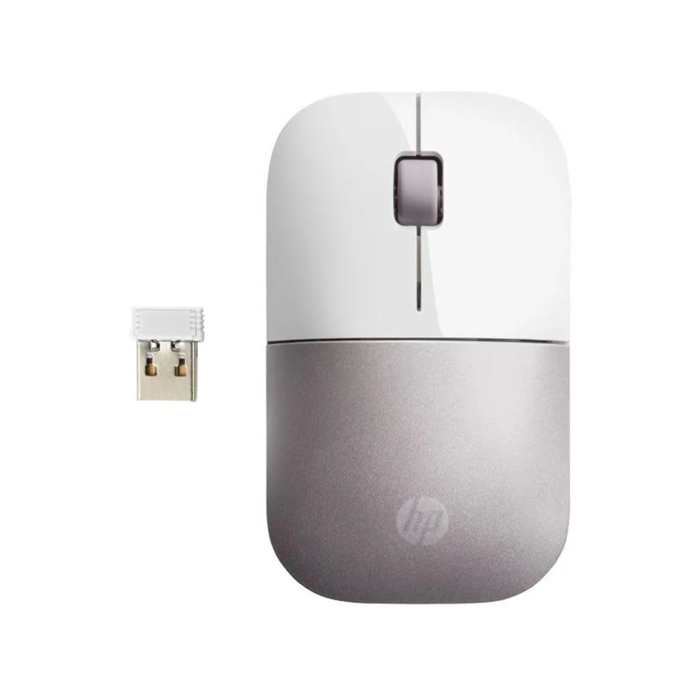 Raton inalambrico hp wireless z3700 - hasta 1200dpi - blanco y rosa