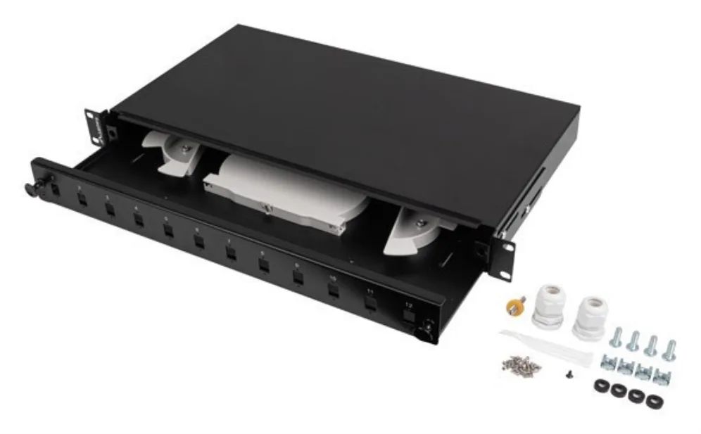 Lanberg FOP1-12SS-LDB panel de parcheo 1U
