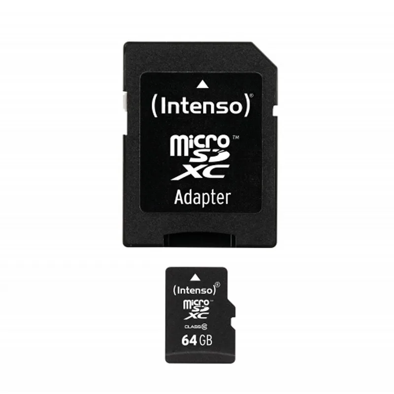 Intenso 3413490 Micro SD clase 10 64GB c-adapt