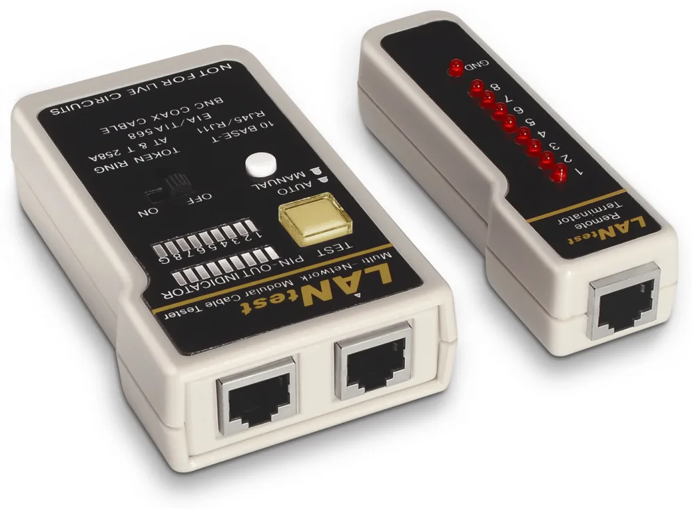Tester Aisens A142-0314 para RJ11-RJ12-RJ45/ Coaxial