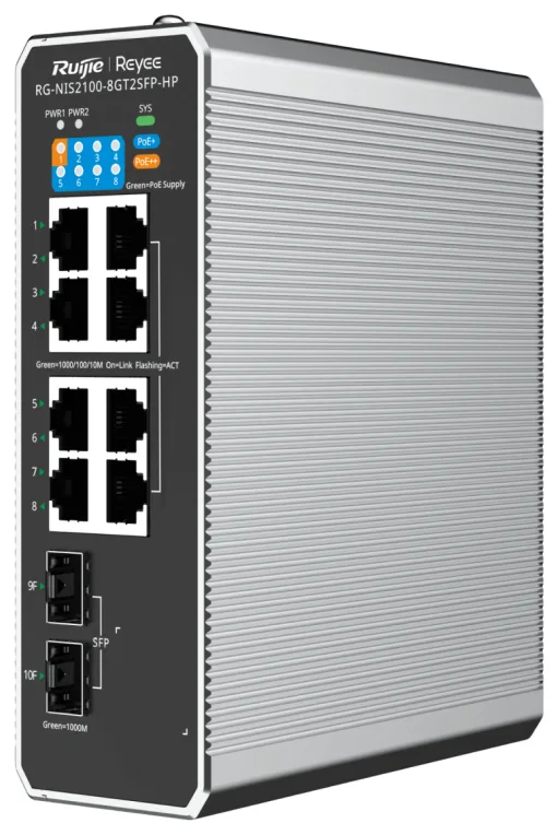 Reyee 8-Port RJ45 Gigabit and 2-Port SFP Cloud Man