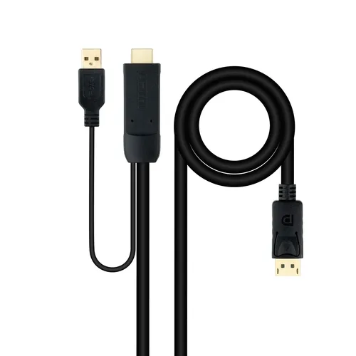 Cable Conversor Nanocable 10.15.4352/ HDMI Macho - DisplayPort Macho/ 1.8m/ Negro