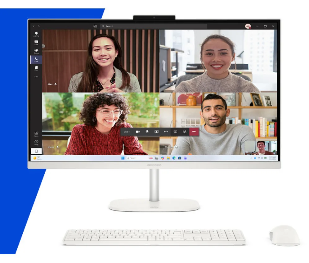 HP OmniStudio All-in-One Desktop 27-cu0030ns PC Intel Core 7 240H 68,6 cm (27") 1920 x 1080 Pixeles 24 GB DDR5-SDRAM 1 TB SSD FreeDOS Wi-Fi 6 (802.11ax) Blanco