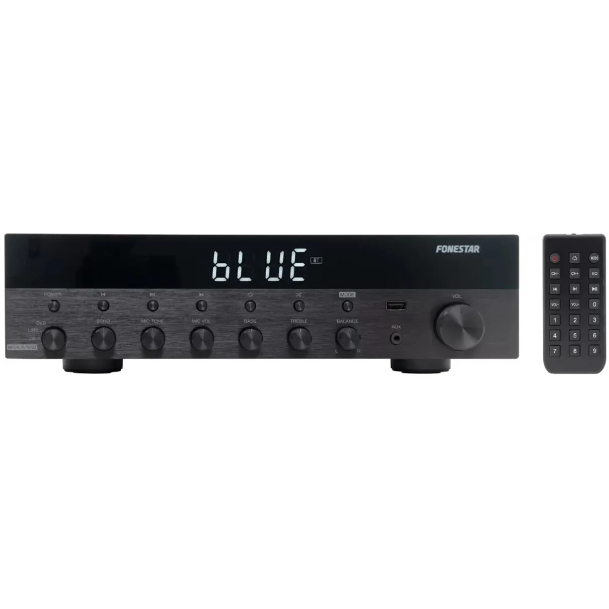 Amplificador estereo hifi fonestar as - 6060 - bluetooth - radio fm - 60+60 w rms - usb - mp3