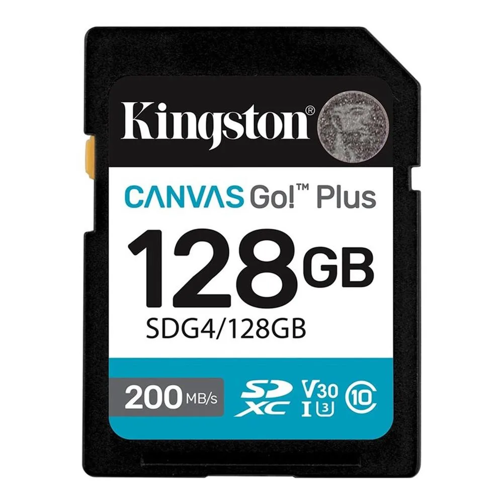 Tarjeta memoria sdxc 128gb kingston canvas go! plus uhs - i u3 cl10