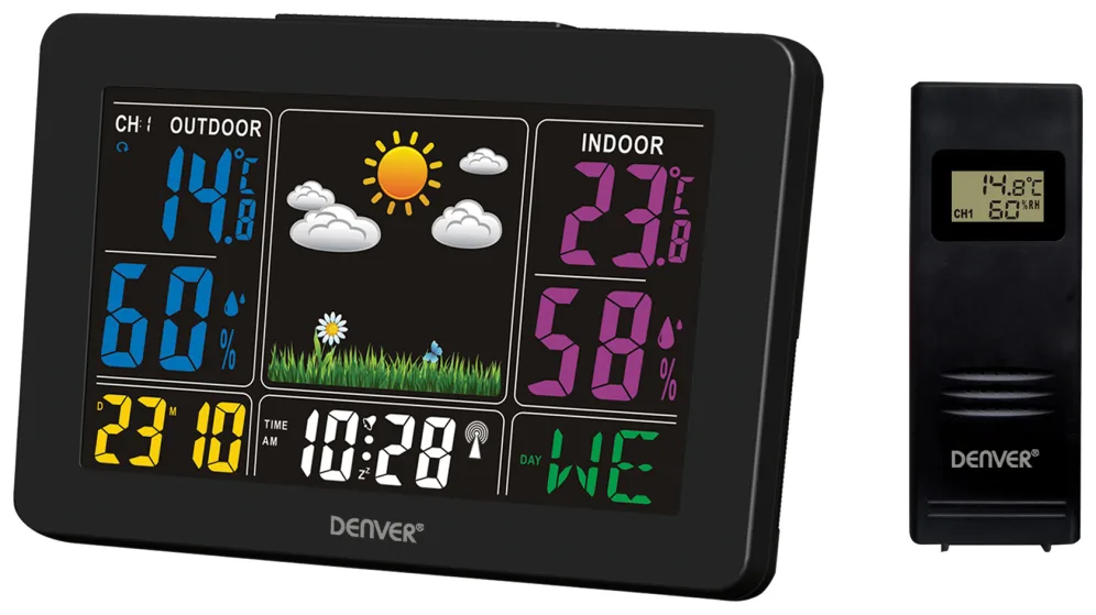 Denver WS-540BLACK estación meteorológica digital Negro AC/Batería