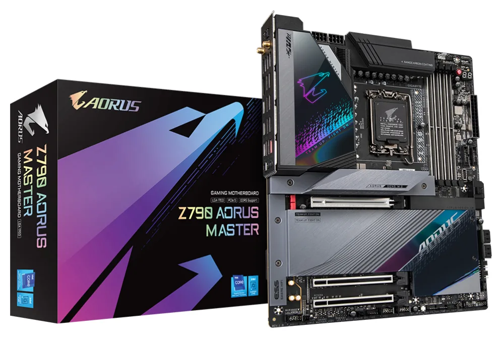 GIGABYTE Z790 AORUS MASTER Placa base - Soporta CPUs Intel Core de 13ª generación, VRM digital de 20+1+2 fases, hasta 8000MHz DDR4 (OC), 1xPCIe 5.0+4xPCIe 4.0 M.2, Wi-Fi 6E, LAN 10GbE, USB 3.2 Gen 2x2