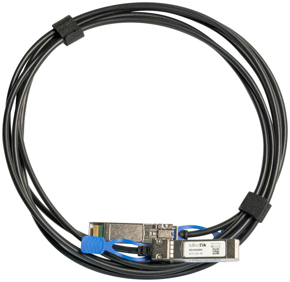 Mikrotik XS+DA0001 Cable de fibra óptica e InfiniBand 1 m SFP/SFP+/SFP28 Negro