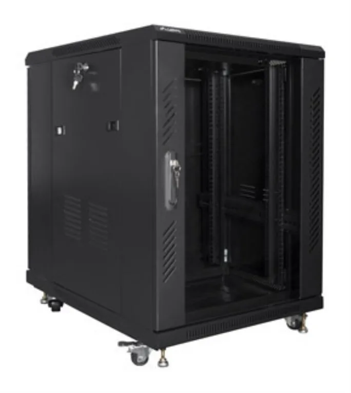 Armario lanberg rack 19 pulgadas 15u 600x800 flat pack black negro