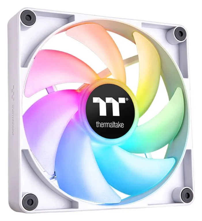Ventilador 140x140 thermaltake ct140 white pack 2uds - 1500rpm - pwm - argb