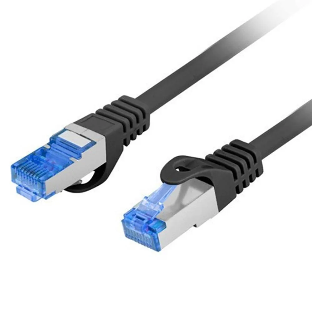 Lanberg PCF6A-10CC cable de red Negro 0,25 m Cat6a S/FTP (S-STP)