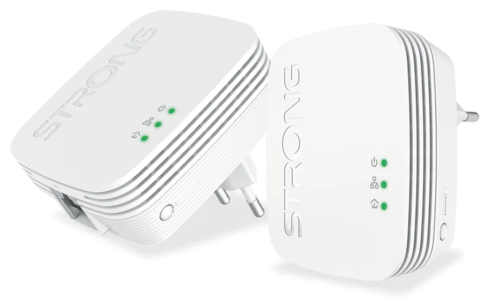 Strong POWERL600DUOMINI adaptador de red PowerLine 600 Mbit/s Ethernet Blanco 2 pieza(s)