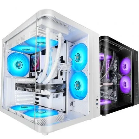 Caja ordenador mars gaming mccurv atx frgb cristal templado blanco
