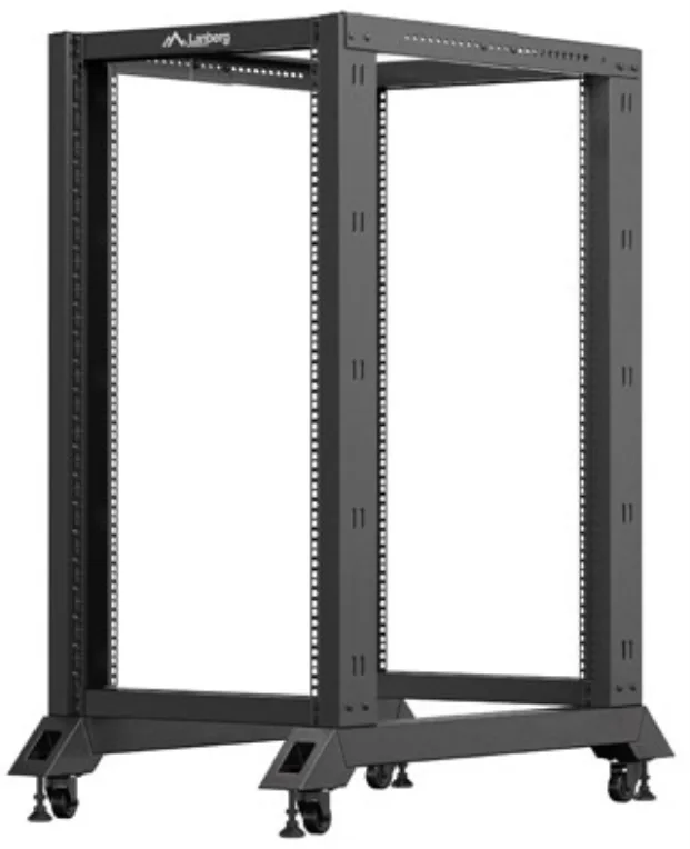 Armario lanberg abierto rack 19 pulgadas 22u - 600x1000 negro