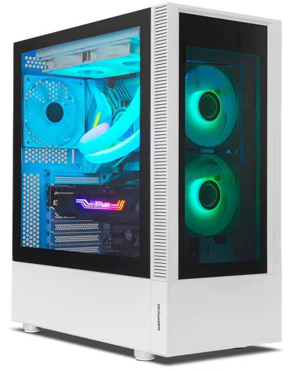 Caja ordenador gaming nox hummer nemesis atx 2 x usb 3.0 2 x usb 2.0 blanca argb