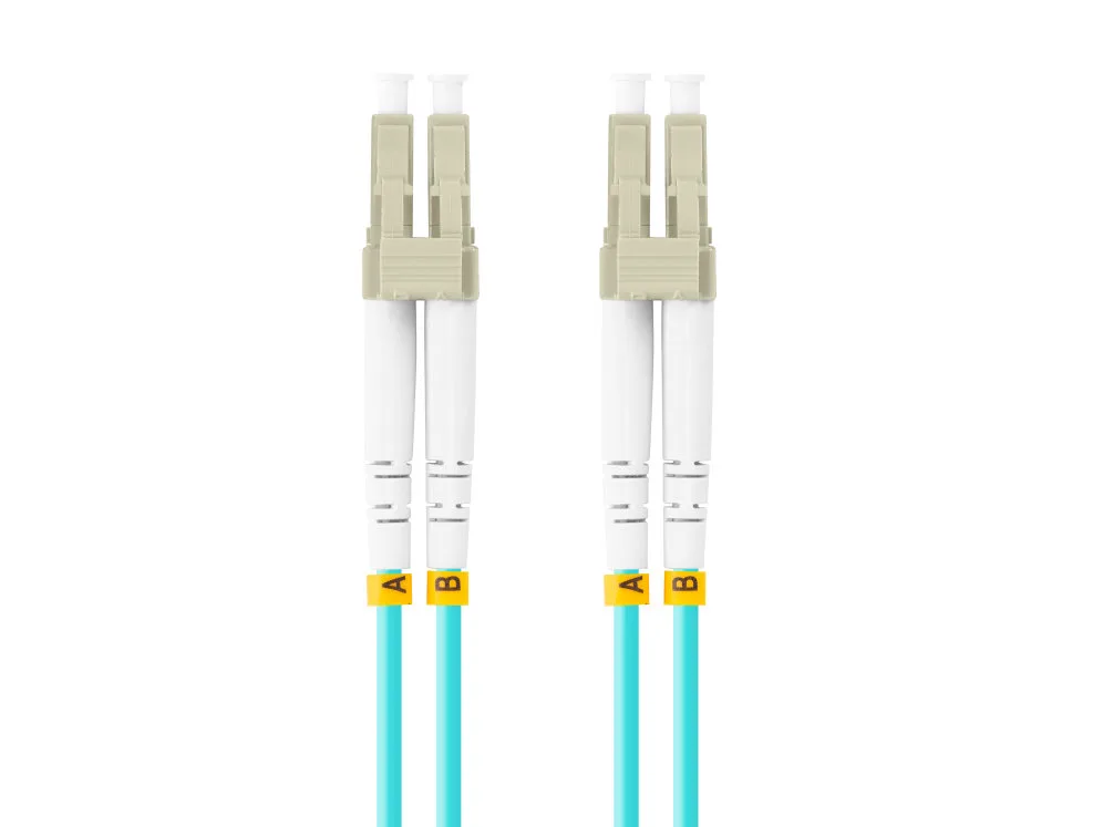 Latiguillo fibra optica lc - upc lanberg 1m multi duplex om3 50 - 125 lszh azul