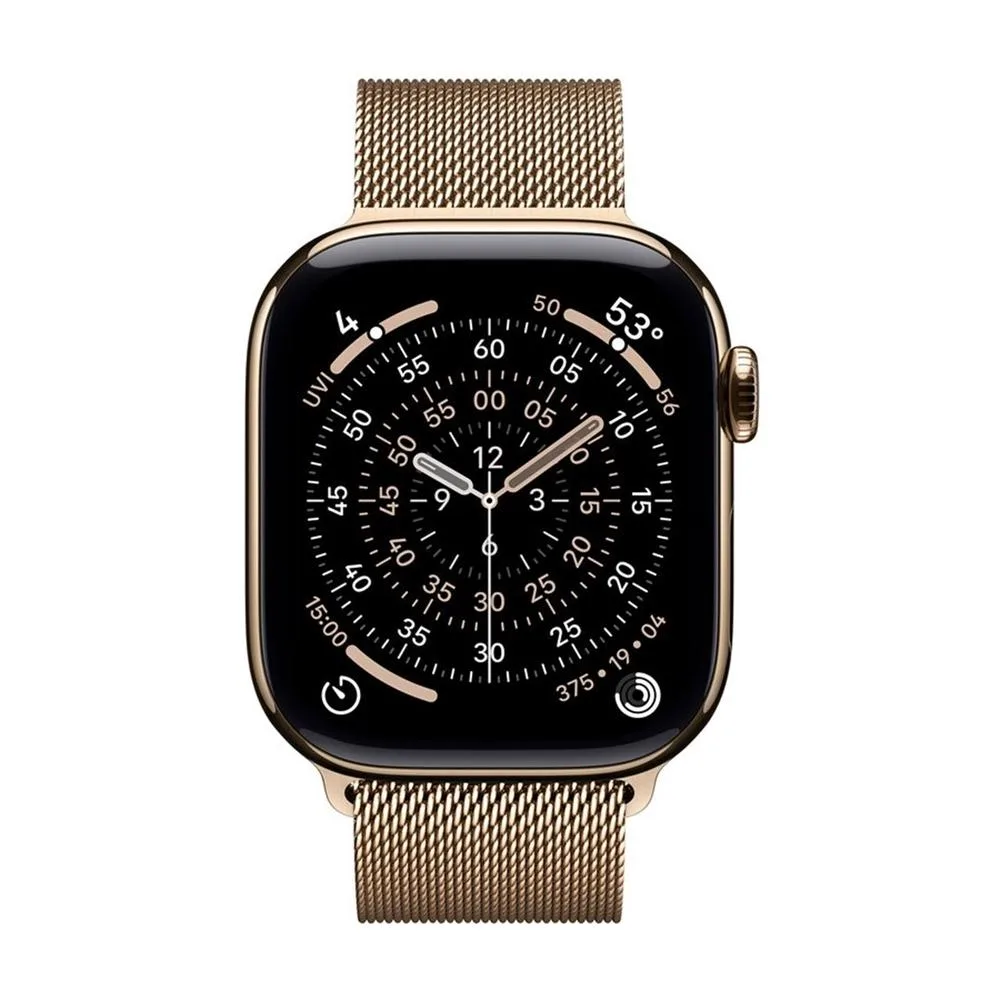 Smartwatch apple watch s11 gps + cellular 42mm gold titanium case gold milanese loop