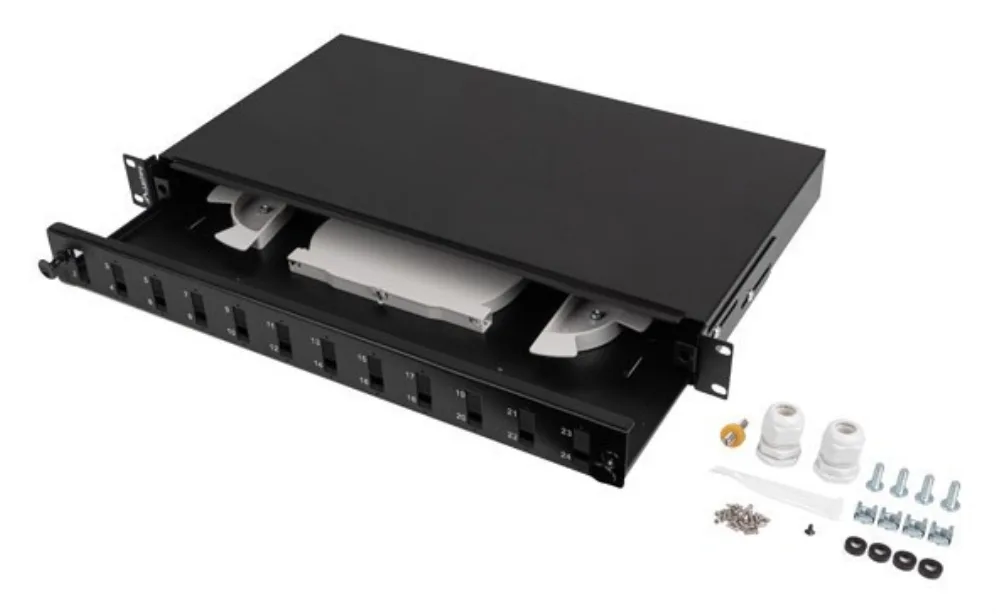 Lanberg FOP1-12SD-LQB panel de parcheo 1U
