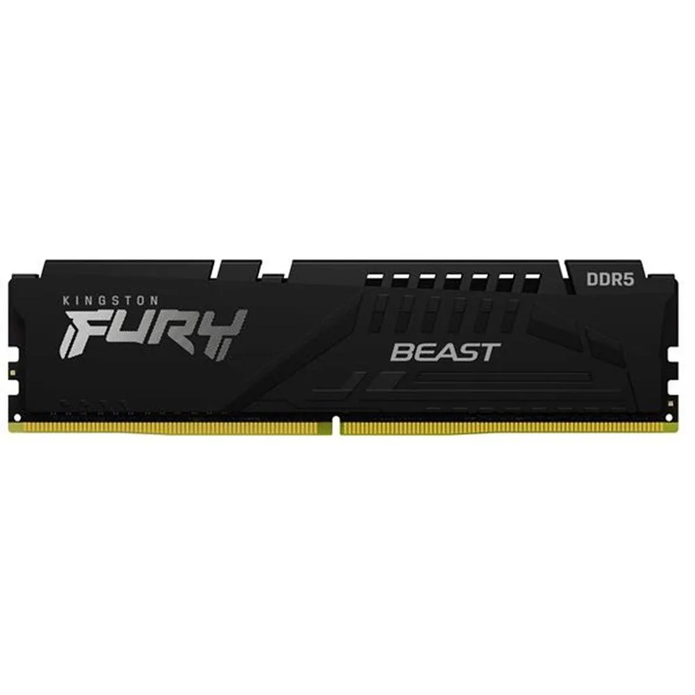 Memoria ram ddr5 8gb kingston - 6000mt - s - fury beast - c30 - negro