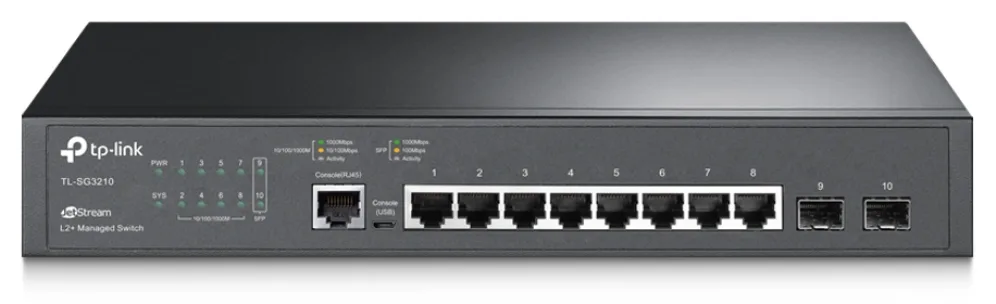 TP-Link JetStream TL-SG3210 switch Gestionado L2/L3 Gigabit Ethernet (10/100/1000) 1U Negro