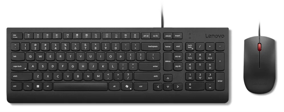 Lenovo Essential Wired Combo (ES 172) teclado Ratón incluido Universal USB Español Negro