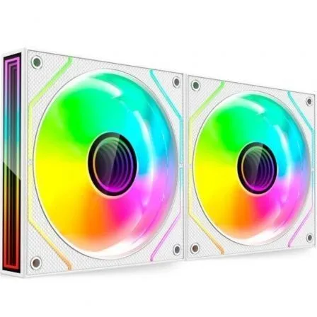 Ventilador caja mars gaming mf3dprox2 argb 2x 120mm blanco