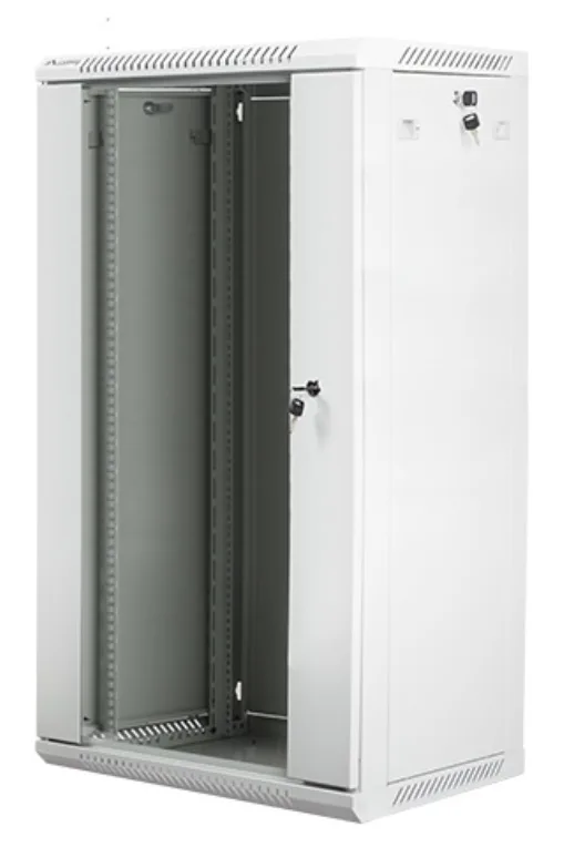 Armario lanberg mural rack 19 pulgadas 22u - 600x450 flat pack v2 gris