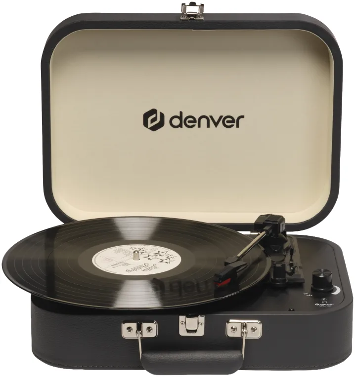 Denver VPL-130DGR tocadisco Tocadiscos de tracción directa Negro Semiautomático