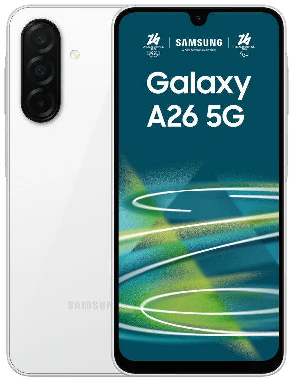 Samsung Galaxy A26 17 cm (6.7") Dual SIM híbrido Android 15 5G USB Type-C 6 GB 128 GB 5000 mAh Branco