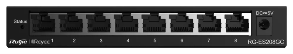 Ruijie Networks RG-ES208GC switch Gestionado L2 Gigabit Ethernet (10/100/1000) Gris