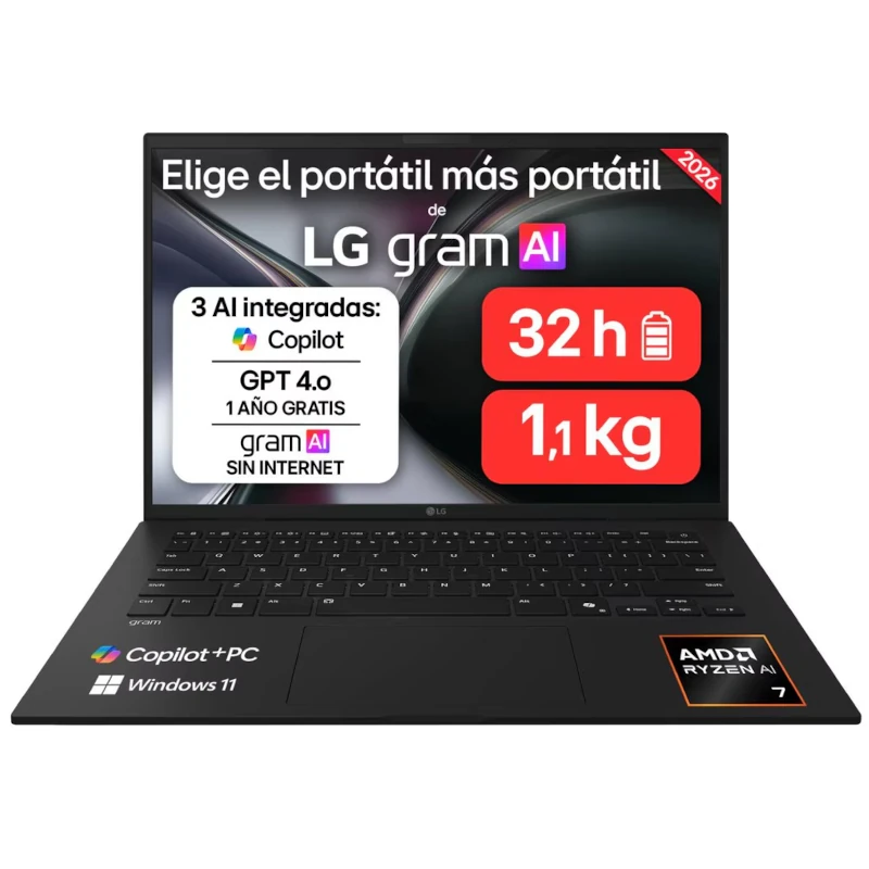 LG 14Z95U-G.AU85BN AMD R7-450 32GB 512GB W11H 14"