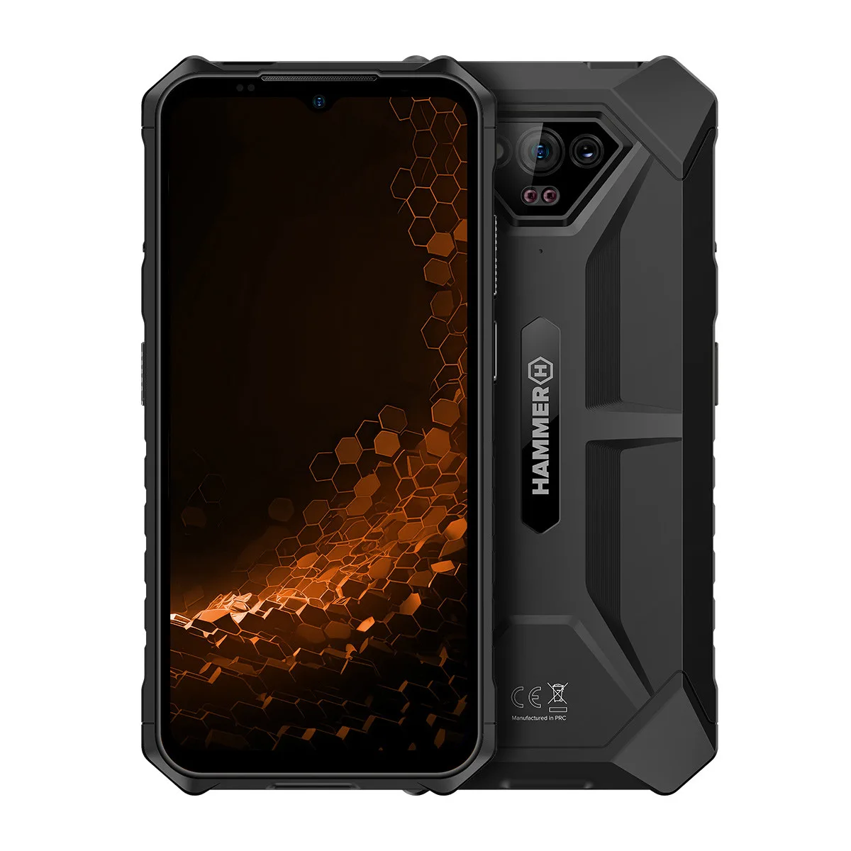 Movil rugerizado hammer iron v 6+6 - 64gb negro