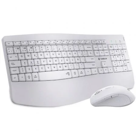 Teclado + raton subblim combo dual office prowave blanco