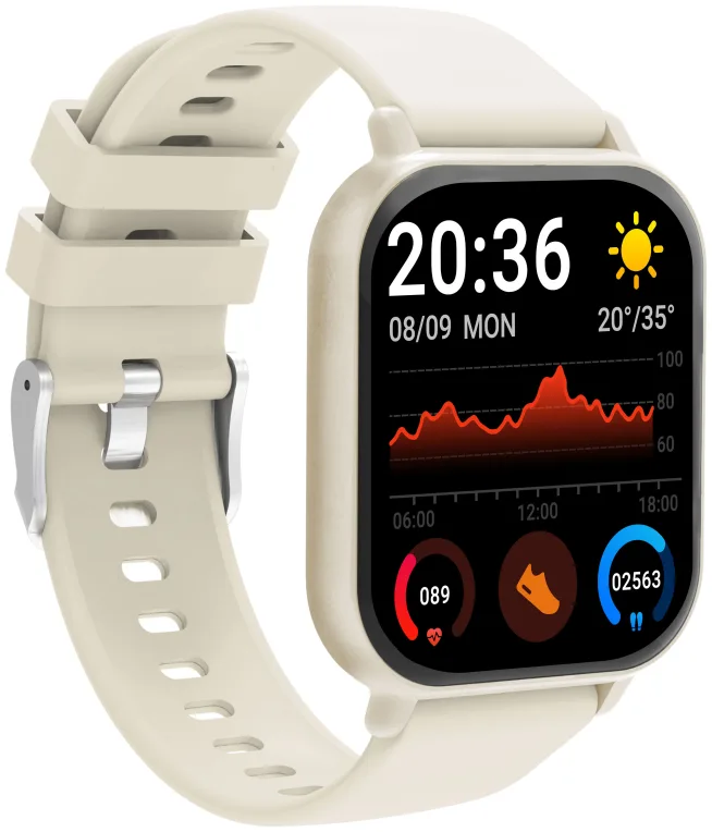 Denver SWC-176BE Relojes inteligentes y deportivos 4,6 cm (1.81") TFT Digital Pantalla táctil Beige