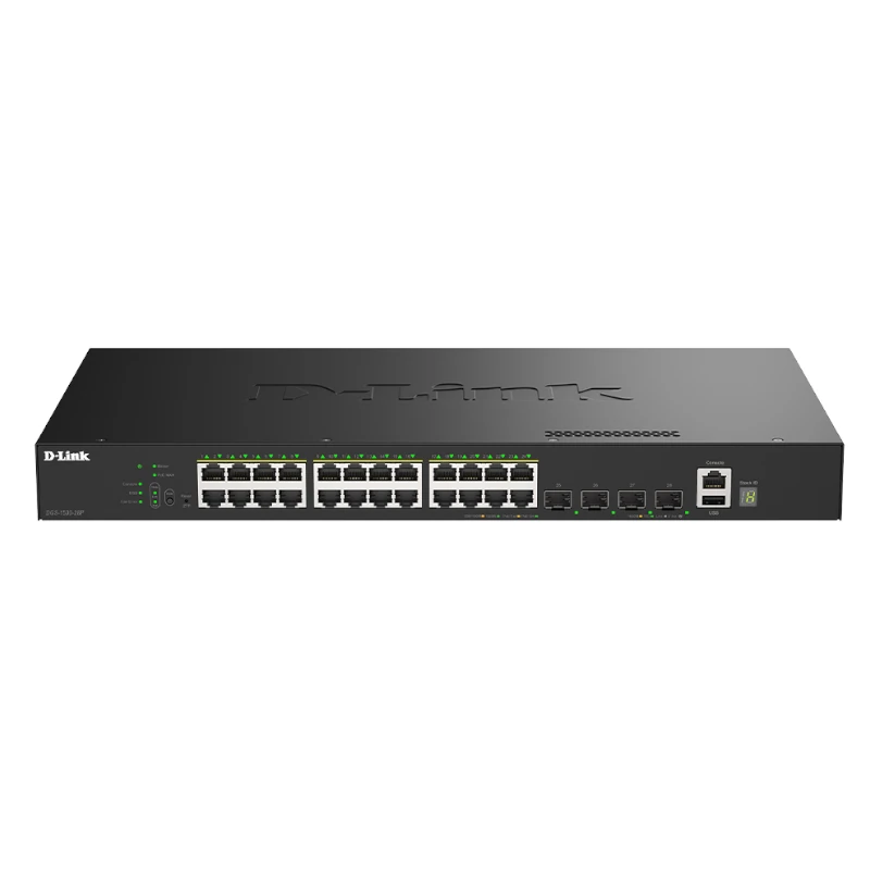 D-Link DGS-1530-28P-E Switch 24xGB PoE 4xSFP+ 370W