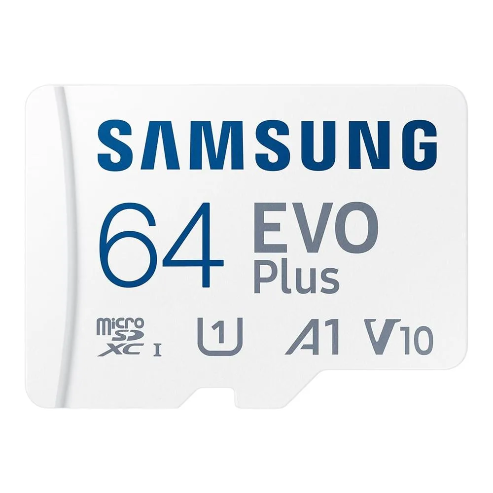 Tarjeta memoria micro sd samsung microsdxc evo plus 64gb clase 10 + adaptador sd