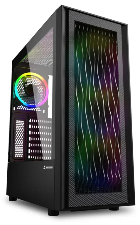 Caja ordenador gaming sharkoon wave atx 2 x usb 3.0 rgb negro