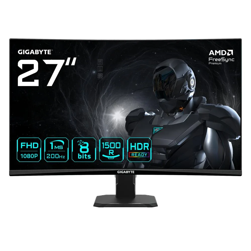 Monitor curvo gaming gigabyte gs27fca 27 pulgadas fhd 200hz