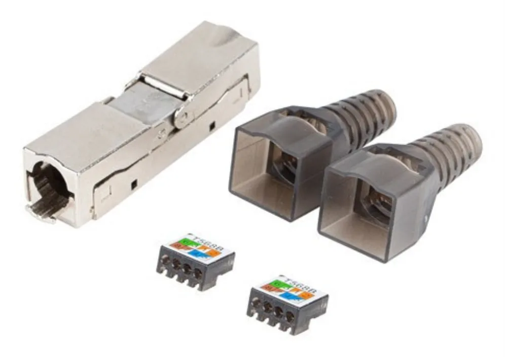 Lanberg PL2SA-6000TL conector RJ-45 Plata, Transparente