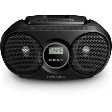 Radio CD Philips AZ215B/12/ 3W/ a Pilas/ Negra